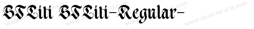 STLiti STLiti-Regular字体转换